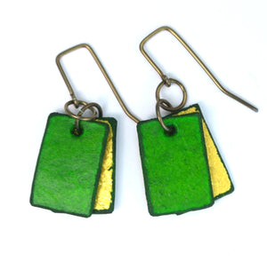 Open image in slideshow, Double Rectangle Earrings
